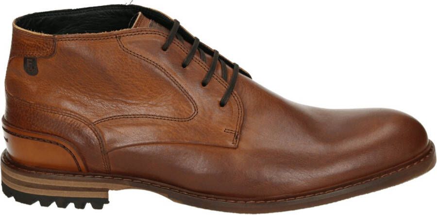 Floris van Bommel CREPI~11.14~~~~~~~~~~~~~~~~~~~ Vrije tijd half-hoog Heren veterschoen Heren sneakers Cognac