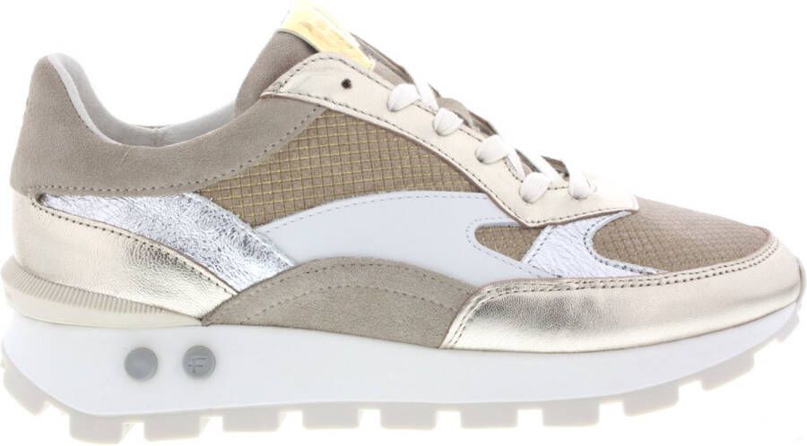 FLORIS VAN BOMMEL Lage Sneakers Dames Sfw-10098 Blokki Maat: 37 Materiaal: Leer Kleur: Zand - Foto 4