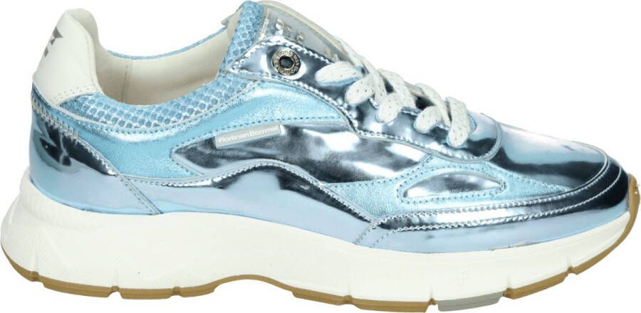 FLORIS VAN BOMMEL Lage Sneakers Dames Sfw-10101 Maat: 38 Materiaal: Leer Kleur: Blauw - Foto 2