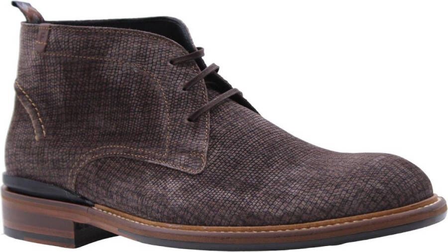 Floris van Floris van Bommel van Floris van Bommel Veterboots Heren Boots Laarzen Herenschoenen Suède SFM-50085 Taupe - Foto 5