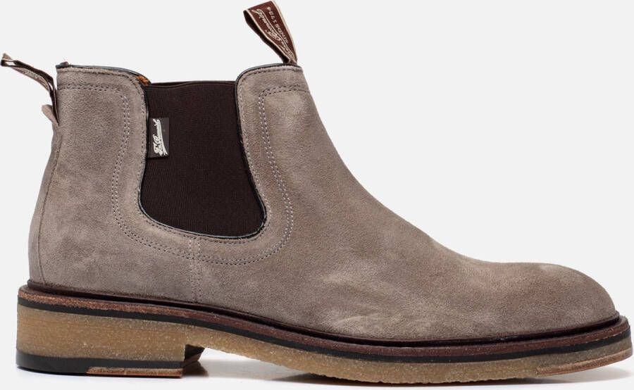 Floris van Bommel Mannen Suède Effen Chelsea laars Laarzen Herenschoenen 20072 Taupe - Foto 7