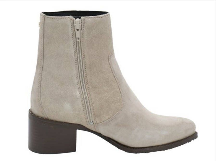 Floris van Bommel Evi 05.03 Evi 05.01 suède enkellaarzen lichtbruin - Foto 3