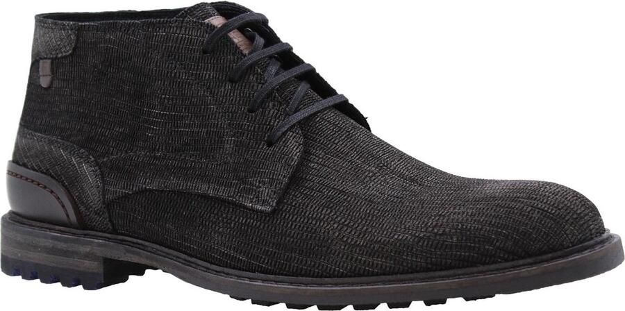 Floris van Bommel CREPI~11.28~~~~~~~~~~~~~~~~~~~ Vrije tijd half-hoog Heren veterschoen Heren sneakers Zwart