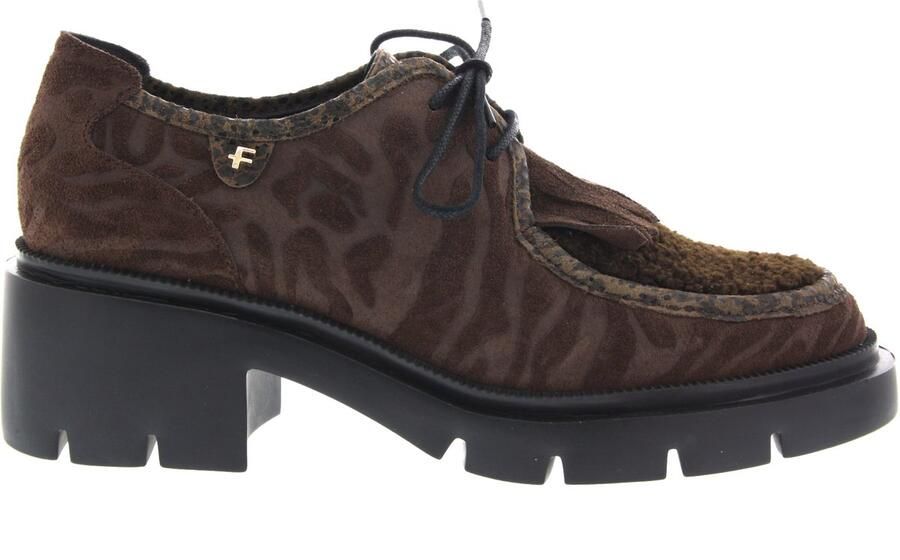 Floris van Bommel Dames Instappers & Ballerina's Maddi 03.01 Darkbrown Donkerbruin