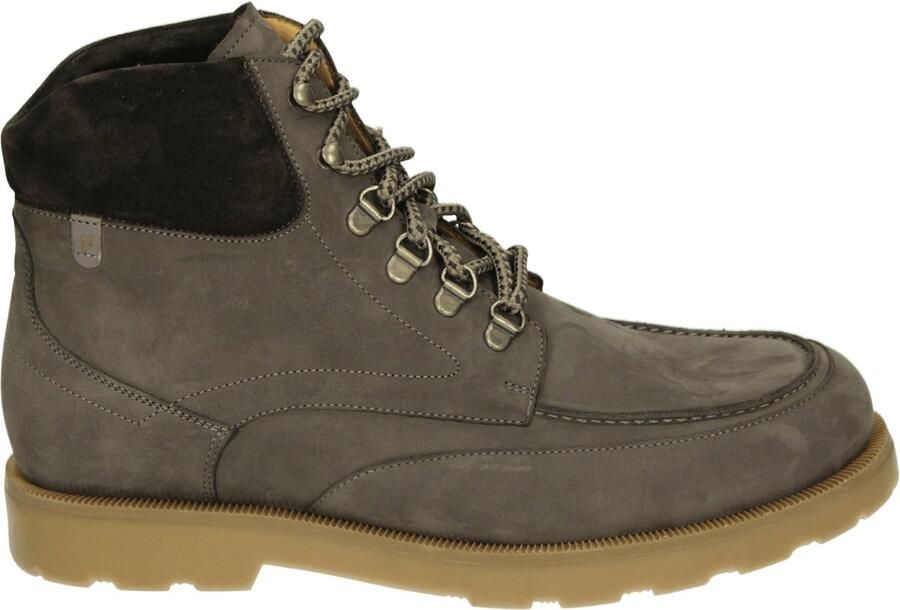 Floris van Bommel DE BIJLER 02.02 Vrije tijd half-hoog Heren veterschoen Heren sneakers Taupe