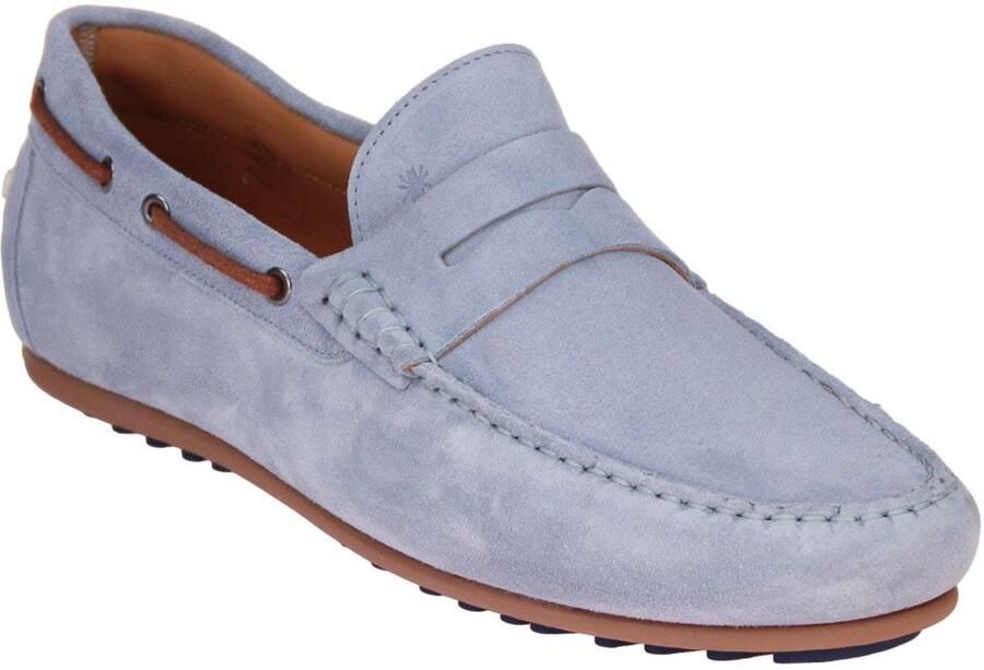 Floris van Bommel Sfm-40026 De Drijver Sneakers Suède Heren Blauw - Foto 4