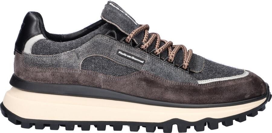 FLORIS VAN BOMMEL Lage Sneakers Heren Sfm-10248 De Gripper Suède Grijs