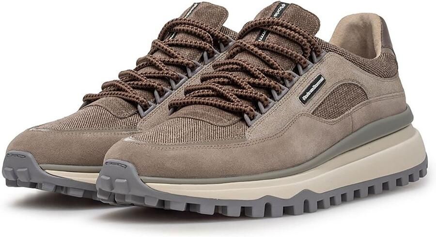Floris van Bommel Sfm-10248 De Gripper Sneakers Textiel Heren Taupe
