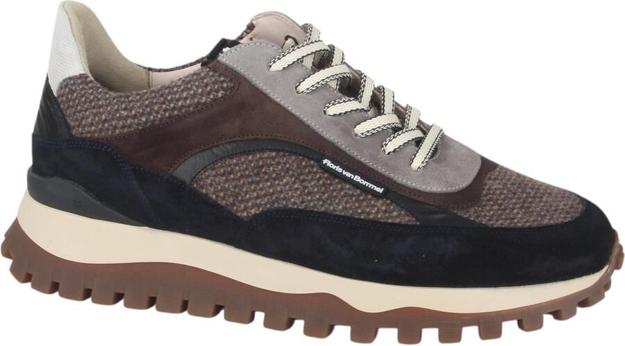 FLORIS VAN BOMMEL Lage Sneakers Heren Sfm-10156 De Grommer Maat: 44 Materiaal: Suède Kleur: Bruin