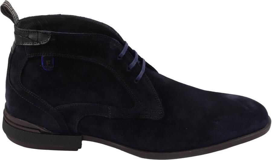 Floris van Bommel De Hakker 01.03 Veterboots Mannen blauw nubuck suede