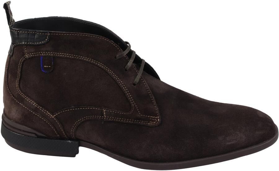 Floris van Bommel De Hakker 01.04 Veterboots Mannen bruin nubuck suede