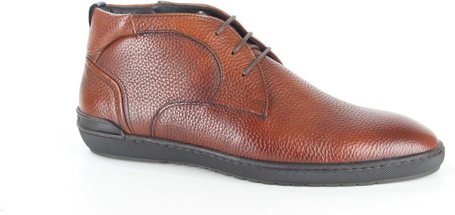 Floris van Bommel DE SCOOPER 02.19 Volwassenen Heren sneakers Heren veterschoenVrije tijd half-hoog Cognac