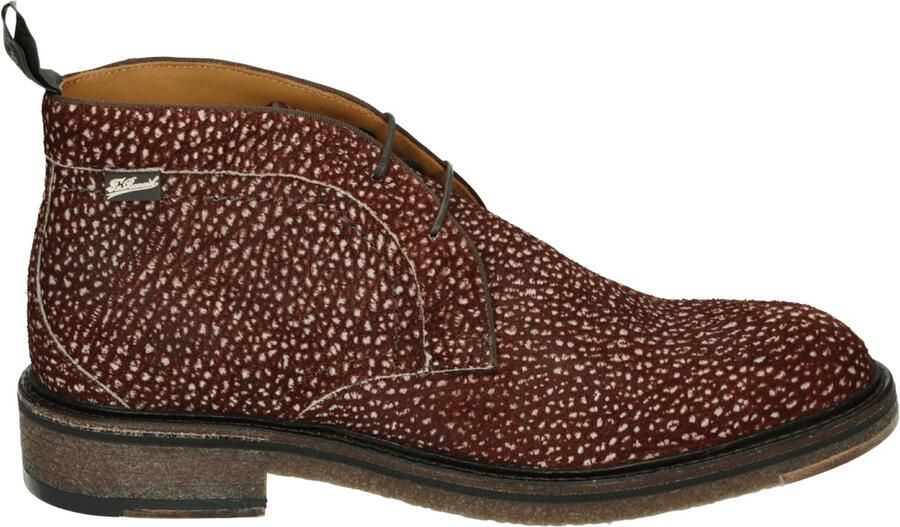 Floris van Bommel DE TANKER 07.12 Vrije tijd half-hoog Heren veterschoen Heren sneakers Rood