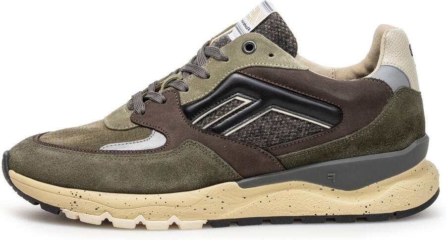 Floris van Bommel De Treener 01.69 Veterschoenen sneakers SFM 10154 51 03 Groen