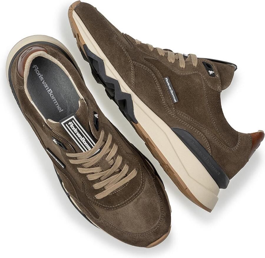 Floris van Floris van Bommel van Floris van Bommel Sneakers Heren Lage sneakers Herenschoenen Suède SFM-10136 Bruin - Foto 3