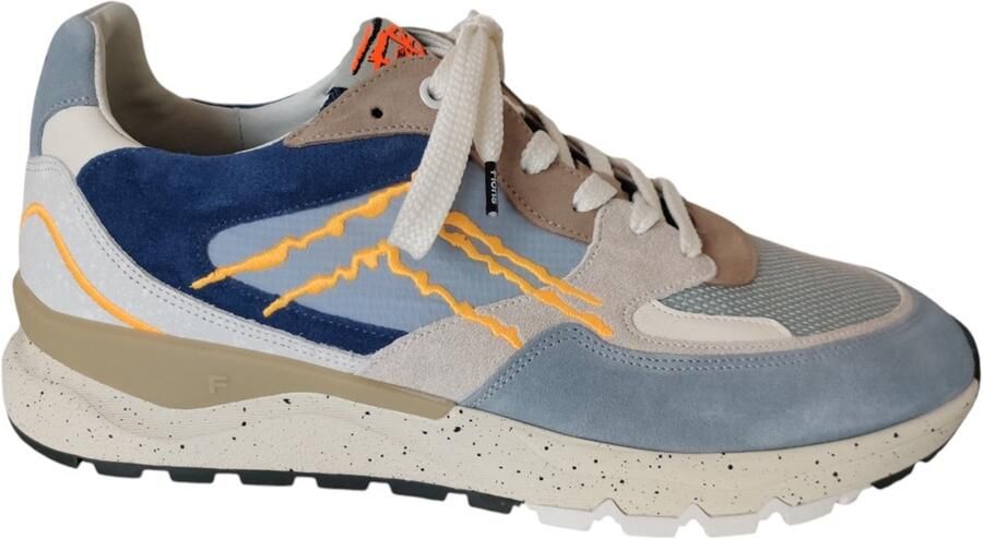 Floris van Bommel heren sneaker De Treener suède blauw beige art.SFM 10243 42 02 06.07 Lightblue g - Foto 3