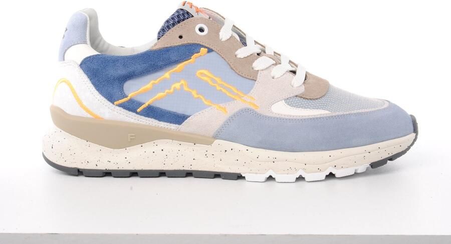 Floris van Bommel heren sneaker De Treener suède blauw beige art.SFM 10243 42 02 06.07 Lightblue g