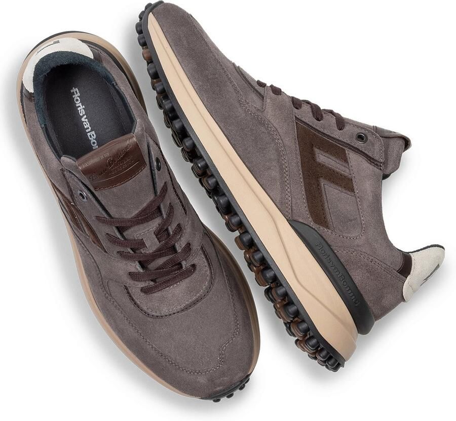 Floris van Bommel Sfm-10139 Noppi Sneakers Suède Heren Taupe - Foto 4