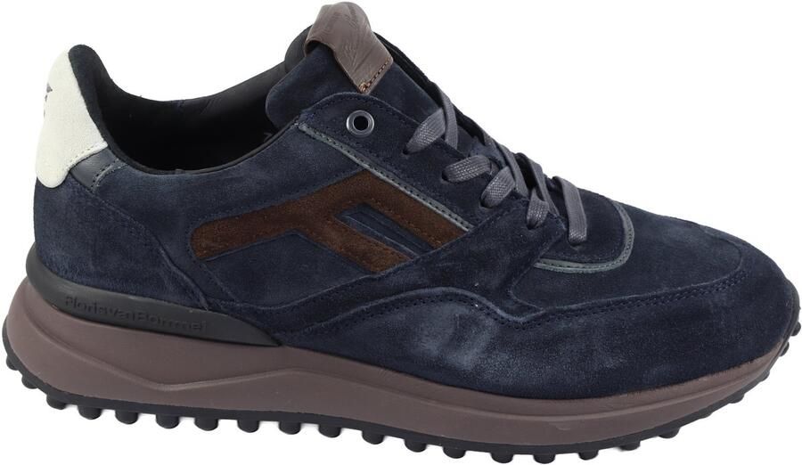 Floris van Bommel Noppi 29.69 Veterschoenen Sportief Mannen blauw nubuck suede