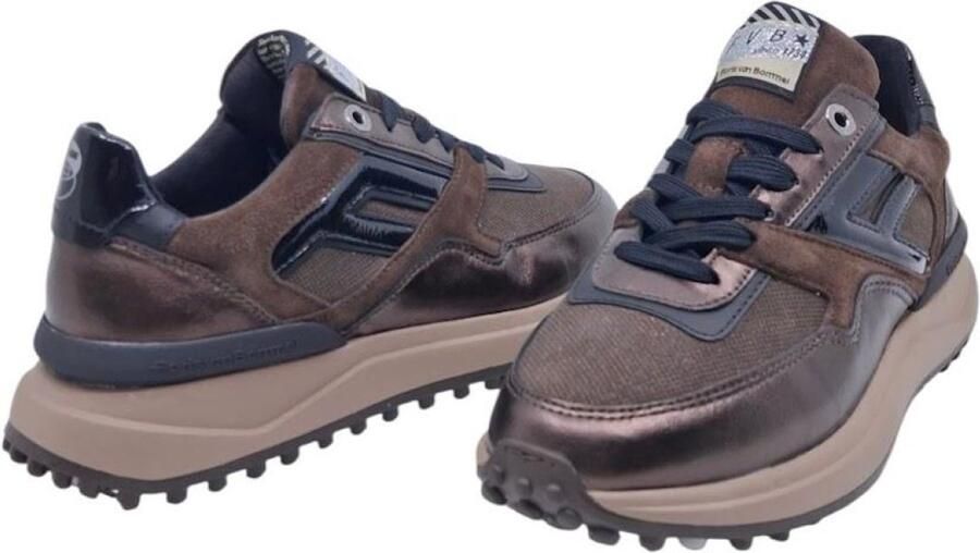 Floris van Bommel Dames Sneakers Noppi 52.06 Darkbrown Donkerbruin - Foto 4