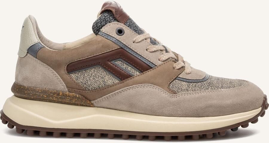 FLORIS VAN BOMMEL Lage Sneakers Heren Sfm-10139 Noppi Maat: 44⅔ Materiaal: Textiel Kleur: Beige