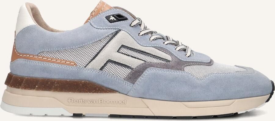 FLORIS VAN BOMMEL Lage Sneakers Heren Sfm-10153 De Runner 42⅔ Leer Blauw