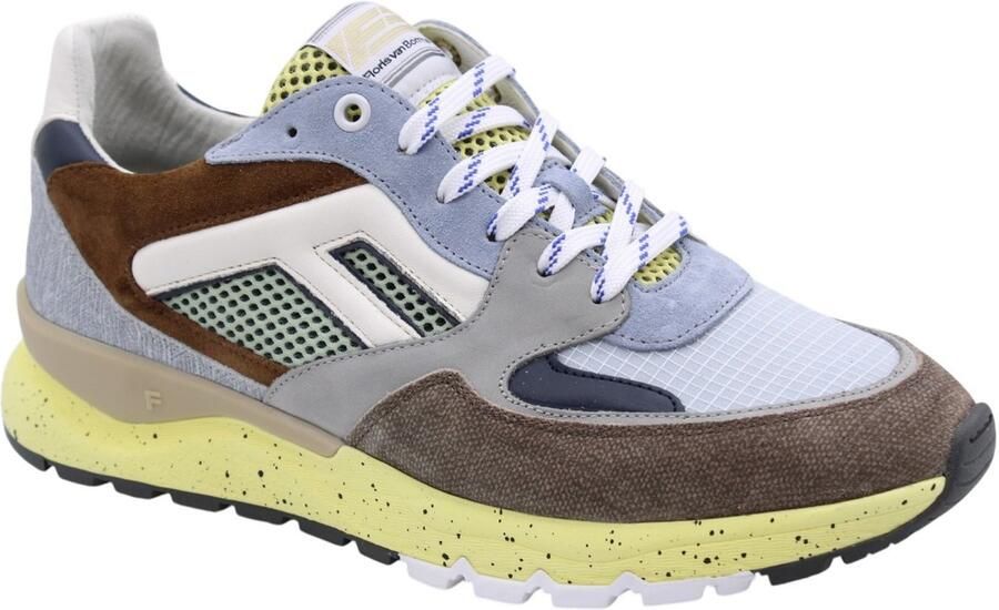 Floris van Bommel Sfm-10154 De Treener Sneakers Suède Heren Bruin