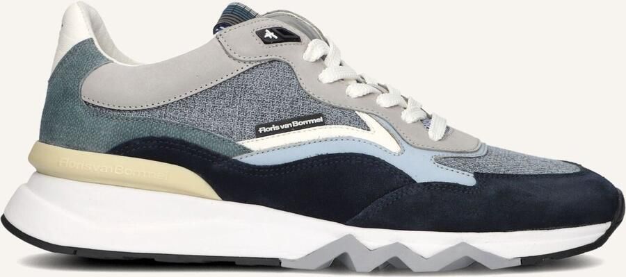 FLORIS VAN BOMMEL Lage Sneakers Heren Sfm-10178 De Zager Maat: 45⅓ Materiaal: Textiel Kleur: Blauw - Foto 5
