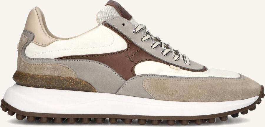 FLORIS VAN BOMMEL Lage Sneakers Heren Sfm-10207 Noppi Maat: 48⅔ Materiaal: Leer Kleur: Beige