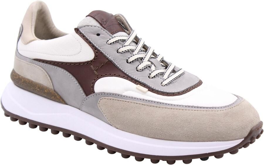 FLORIS VAN BOMMEL Lage Sneakers Heren Sfm-10207 Noppi Maat: 42⅔ Materiaal: Leer Kleur: Beige - Foto 5