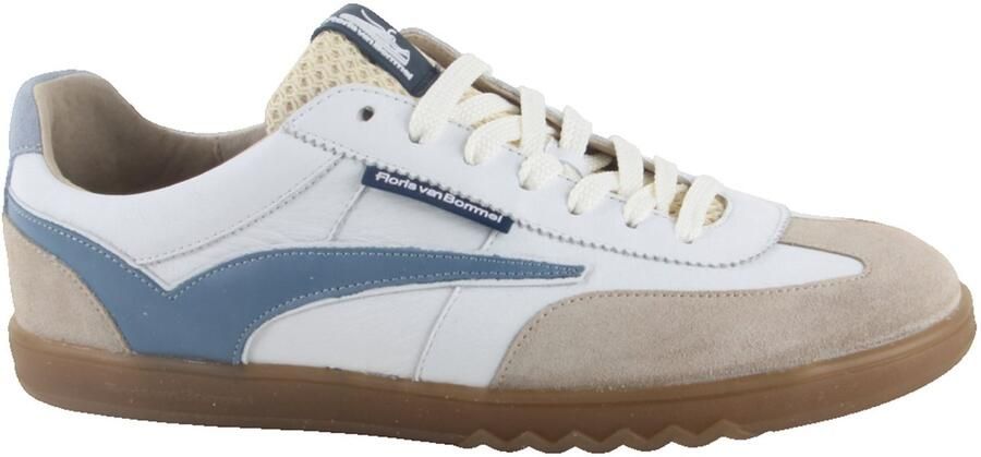 Floris van Bommel De Zaler 01.18 leren sneakers wit beige blauw - Foto 8