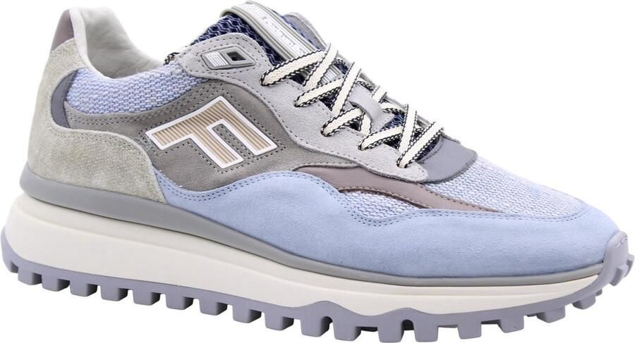 FLORIS VAN BOMMEL Lage Sneakers Heren Sfm-10238 De Gripper Maat: 45⅓ Materiaal: Textiel Kleur: Blauw