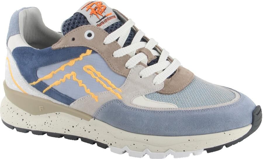 Floris van Bommel heren sneaker De Treener suède blauw beige art.SFM 10243 42 02 06.07 Lightblue g - Foto 2