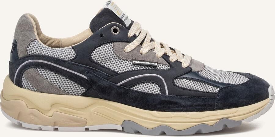 Floris van Bommel Sfm-10258 De Rezer Sneakers Suède Heren Blauw