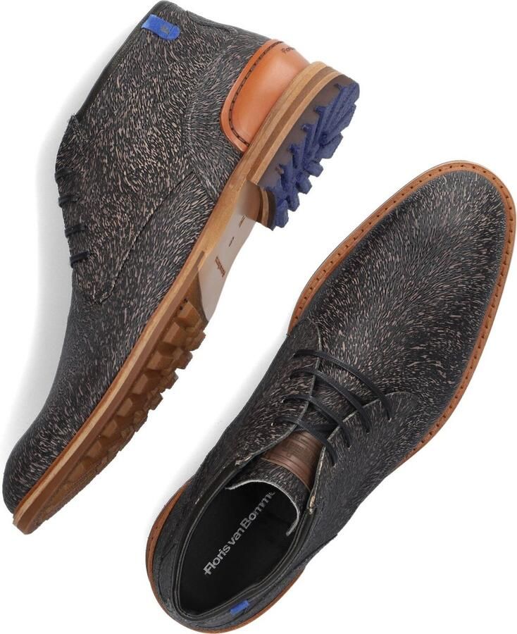 Floris van Floris van Bommel van Floris van Bommel Veterboots Heren Boots Laarzen Herenschoenen Suède SFM-50085 Cognac - Foto 8