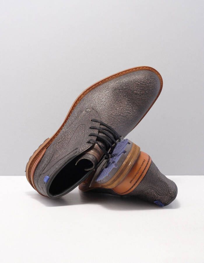 Floris van Floris van Bommel van Floris van Bommel Veterboots Heren Boots Laarzen Herenschoenen Suède SFM-50085 Cognac - Foto 10