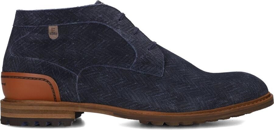 FLORIS VAN BOMMEL Veterschoenen Heren Sfm-50159 Crepi 41⅓ Suède Blauw - Foto 4
