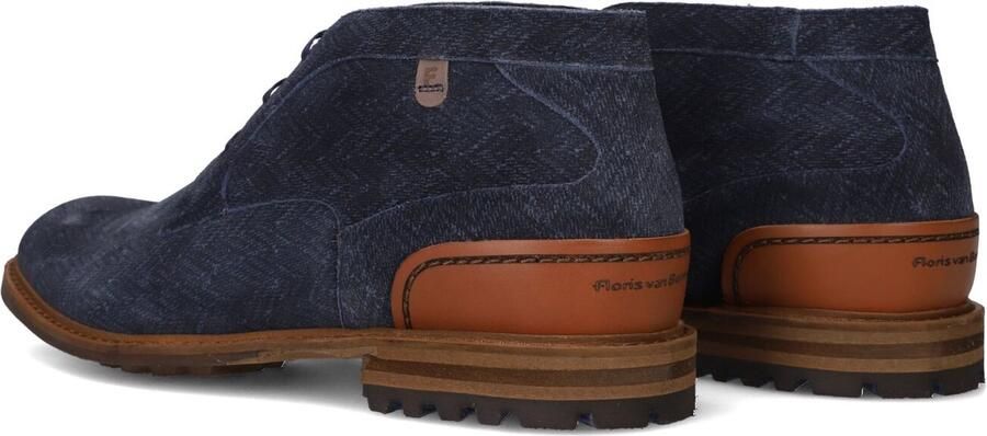 FLORIS VAN BOMMEL Veterschoenen Heren Sfm-50159 Crepi ⅔ Suède Blauw