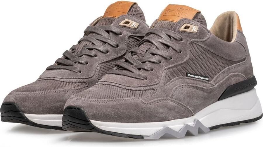 Floris van Bommel De Zager sneaker van kalfsleer met suède details
