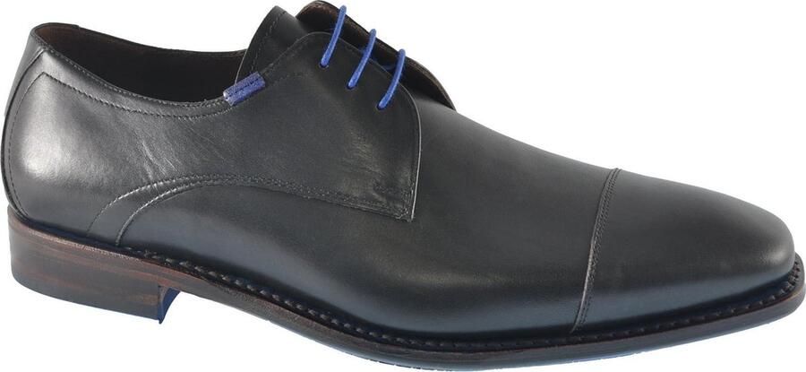 Floris van bommel SFM 30064 10 01 Black Calf H Wijdte Veterschoenen