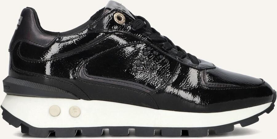 FLORIS VAN BOMMEL Lage Sneakers Dames Sfw-10084 Blokki Maat: 37 5 Materiaal: Lakleer Kleur: Zwart