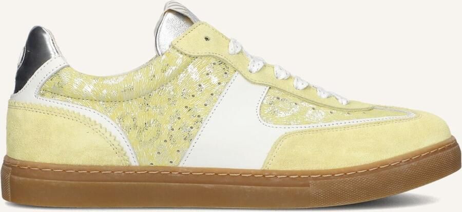 Floris van Bommel Sfw-10096 Minni Sneakers Dames Leren Sneaker Geel