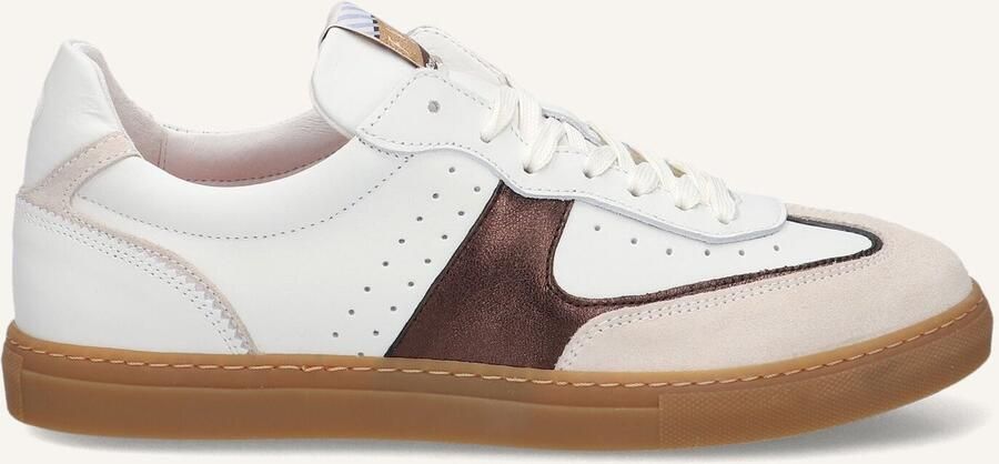 FLORIS VAN BOMMEL Lage Sneakers Dames Sfw-10096 Minni Maat: 35 Materiaal: Leer Kleur: Wit