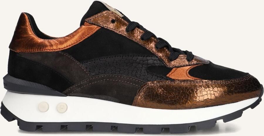 FLORIS VAN BOMMEL Lage Sneakers Dames Sfw-10098 Blokki Maat: 37 Materiaal: Suède Kleur: Brons - Foto 4