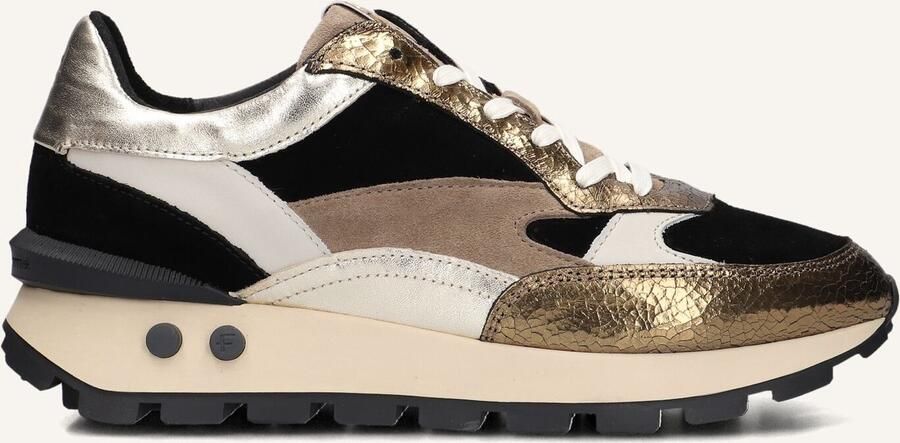 FLORIS VAN BOMMEL Sneakers Dames Sfw-10098 Blokki Maat: 39 Materiaal: Suède Kleur: Goud - Foto 3