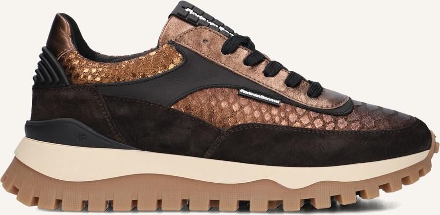 FLORIS VAN BOMMEL Lage Sneakers Dames Sfw-10100 Grommi Maat: 42 Materiaal: Suède Kleur: Bronskleurig - Foto 2