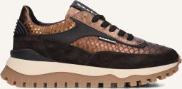 FLORIS VAN BOMMEL Lage Sneakers Dames Sfw-10100 Grommi 5 Suède Bronskleurig