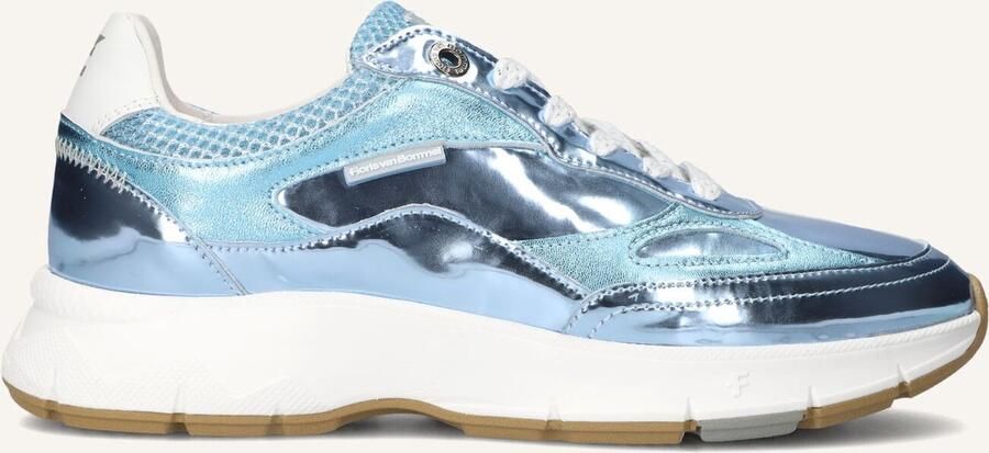 FLORIS VAN BOMMEL Lage Sneakers Dames Sfw-10101 Maat: 39 Materiaal: Leer Kleur: Blauw - Foto 4