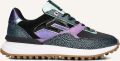 FLORIS VAN BOMMEL Lage Sneakers Dames Sfw-10128 Noppi Textiel Zwart - Blauw