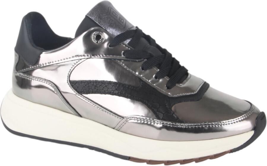 FLORIS VAN BOMMEL Lage Sneakers Dames Sfw-10138 Suvi Leer Zilverkleurig - Foto 6